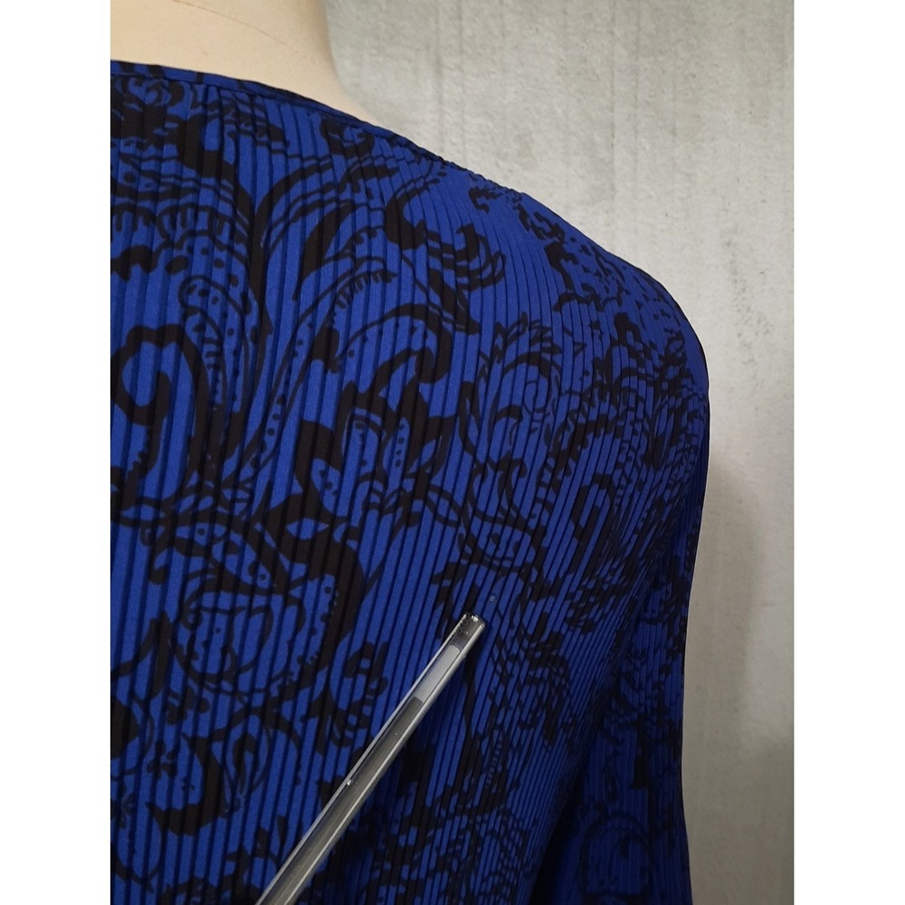 Catherines Pleated Paisley Tunic Top Velvet Mesh Trim Womens 1XP Whimsigoth Boho - Picture 7 of 13